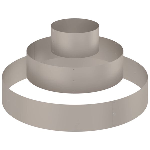 vidaXL Градинска саксия Кафяво 120 x 120 x 20 см Патинираща стомана