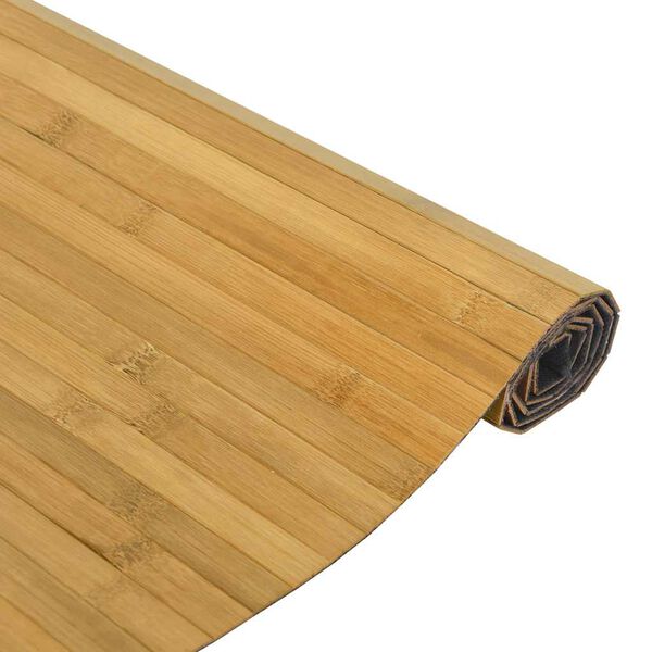 vidaXL Килим, правоъгълен, натурален, 60x400 см, бамбук