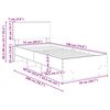 vidaXL Рамка за легло с таблото Кафяв дъб 80 x 200 cm Инженерно дърво