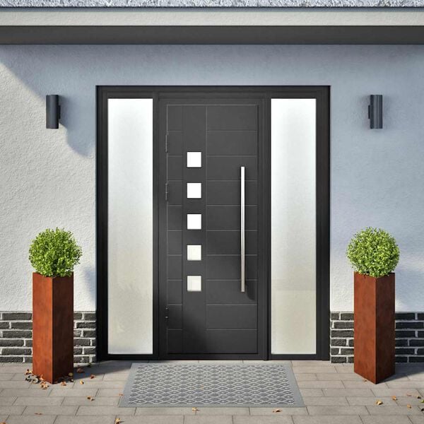 vidaXL Градински саксии 2 бр. триъгълни 30x26x75 см Изветряла стомана