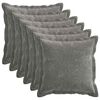 vidaXL Калъфка за възглавница 6 pcs HOUTEN Тъмносиво 50 x 50 cm
