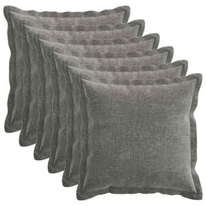 vidaXL Калъфка за възглавница 6 pcs HOUTEN Тъмносиво 50 x 50 cm
