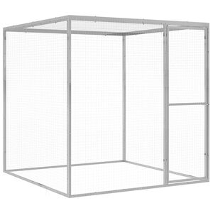 vidaXL Клетка за котки 1,5x1,5x1,5 м поцинкована стомана