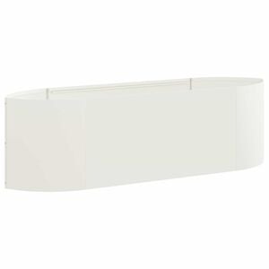 vidaXL Вдигната леха за градина Бяло 140 x 40 x 40 см Стомана