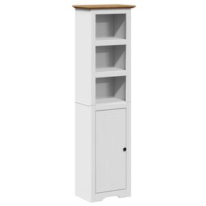 vidaXL Шкаф за баня BODO бял и кафяв 44x30x160 см