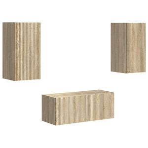 vidaXL Комплект ТВ шкаф 6 pcs Сонома дъб Инженерно дърво