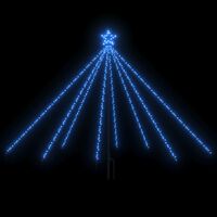 vidaXL Светеща коледна елха за закрито и открито, 400 LED, синя, 2,5 м