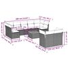 vidaXL Градински комплект диван с възглавници 10 части черен полиратан