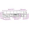 vidaXL Комплект дивани за открито 9 pcs Натурален и Бежов