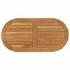 vidaXL Топ за маса 80 x 40 x 2,5 cm Овална Солидно тиково дърво