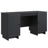 vidaXL Бюро Черно Инженерна дървесина 142,5 x 50 x 75 см