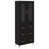 vidaXL Висок шкаф с рафт 2 бр. Черния дъб 69,5 x 34 x 180 см