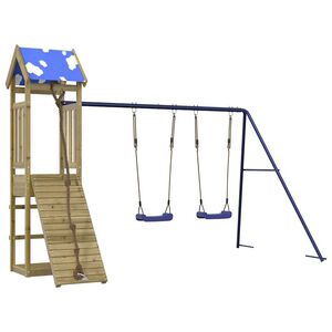 vidaXL Комбинирано детско съоръжение за игра, импрегниран бор