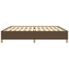 vidaXL Рамка за легло без матрак, тъмнокафява, 200x200 см, плат