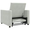 vidaXL Разтегателен диван с единично легло Светлосиво 90 x 165 x 87 см