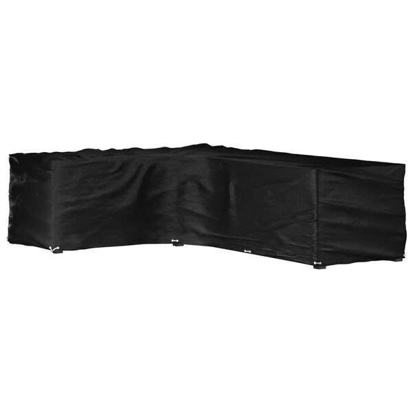 vidaXL Покривало за ъглови градински мебели 18 капси 220x285x80 см