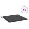 vidaXL Възглавници за столове 6 бр антрацит 50x50x3 см Оксфорд плат