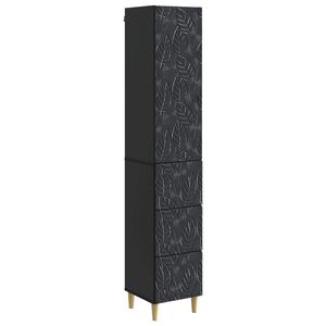 vidaXL Комплект шкафове 2 pcs Черно 33 x 34,5 x 90 см