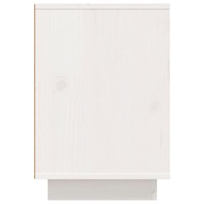 vidaXL Нощни шкафчета, 2 бр, бели, 50x34x50 см, борово дърво масив