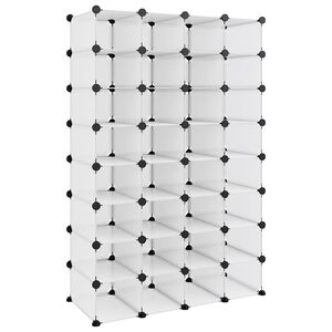 vidaXL Етажерка за обувки, прозрачна, 93x36,5x140 см, PP