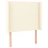 vidaXL LED горна табла за легло, кремава, 83x16x118/128 см