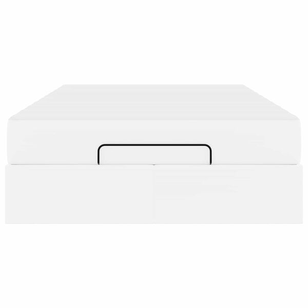 vidaXL Рамка за легло с матрак с матрак 2 pcs Бяло ПВЦ