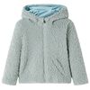 Детско яке с качулка и изкуствен косъм Teddy, мента зелено, 116