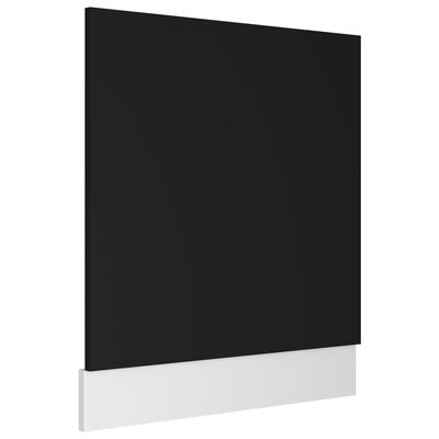 vidaXL Панел за съдомиялна машина, черен, 59,5x3x67 см, ПДЧ