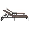 vidaXL Шезлонг с възглавница 3 pcs Кафяво 40 x 39 x 40.5cm полиратан