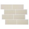 vidaXL Плочка метро 10 pcs Бежово 29 x 21 см Полиуретан и PET