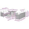 vidaXL Градински Софа Комплект 11 pcs Бежов и кремав полиратан