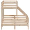 vidaXL Двуетажно легло, 90x200/140x200 см, борово дърво масив