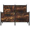 vidaXL Метална рамка за легло, без матрак, опушен дъб, 120x200 см