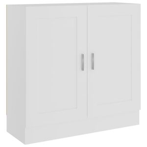 vidaXL Библиотека, бяла, 82,5x30,5x80 см, инженерно дърво