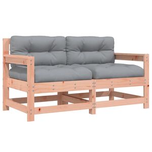 vidaXL Градински столове с възглавници 2 бр масивно дърво дуглас