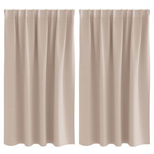 vidaXL Завеси за затъмняване с пръстени 2 pcs Таупе 140 x 140 cm