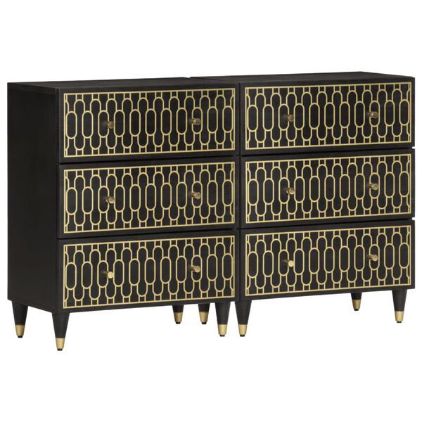 vidaXL Странични шкафове 2 бр 60x33x75 см манго масивно дърво