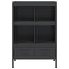 vidaXL Висок шкаф, черен, 68x39x101,5 см, стомана