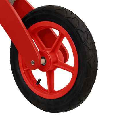 vidaXL Детско колело за баланс с пневматични гуми, червено