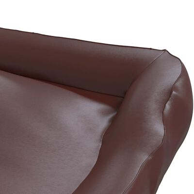 vidaXL Кучешко легло, кафяво, 80x68x23 см, изкуствена кожа