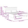 vidaXL Рамка за легло с таблото Бяло 160 x 200 cm Инженерно дърво