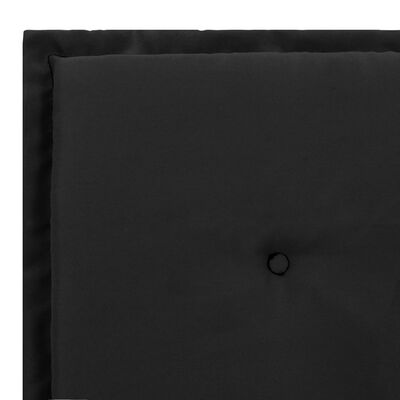 vidaXL Възглавница за градинска пейка, черно и сиво, 120x50х3 см