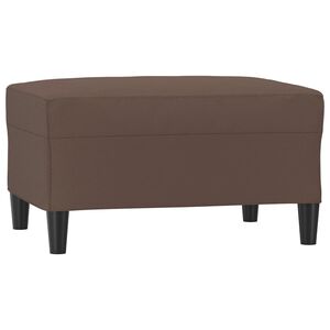 vidaXL Табуретка, кафява, 70x55x41 см, изкуствена кожа