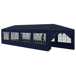 vidaXL Градинска шатра, 3x12 м, синя