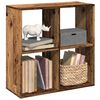 vidaXL Разделител за стая / библиотека, старо дърво, 69,5x29x69,5 см
