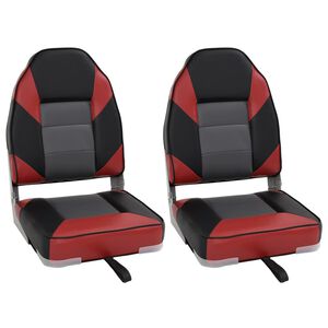 vidaXL Сгъваеми седалки за лодки 2 бр с висока облегалка 39x43x58 см