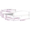 vidaXL Рамка за легло с 2 чекмеджета, бяла, бор масив, 160x200 см