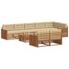 vidaXL Комплект дивани за открито 9 pcs Натурален и Бежов