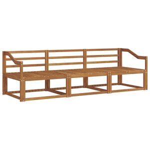 vidaXL Комплект дивани за открито 3 pcs Естествен