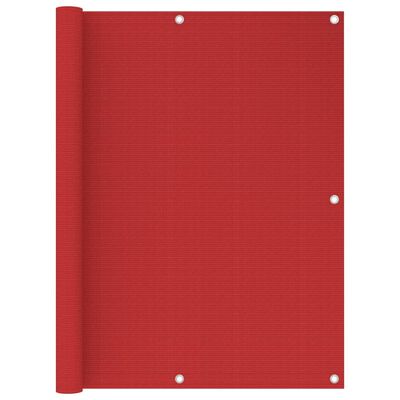 vidaXL Балконски параван, червен, 120x400 см, HDPE